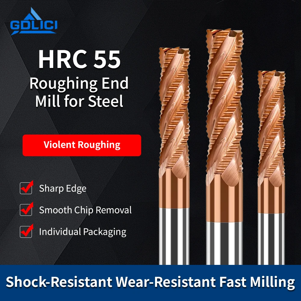 

Фреза концевая Augusttools HRC55, твердосплавная, 4-зубая, для черновой обработки металла, для станков с ЧПУ, из вольфрамовой стали