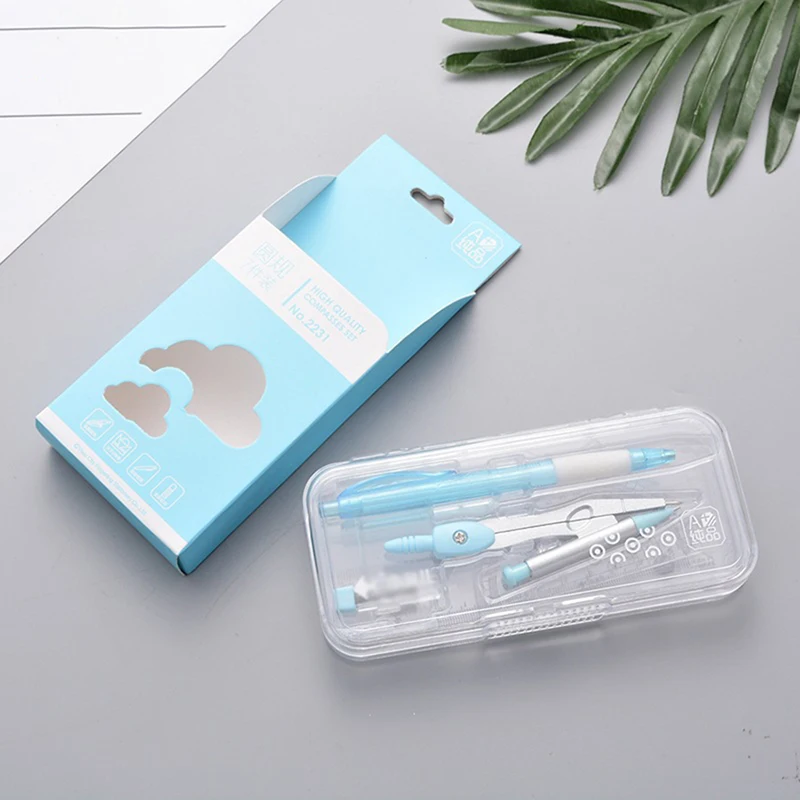 7pcs/Set Creative Ruler Sets For Students Stationery Pencil Compass Exam Draw Tools School Office Supplies