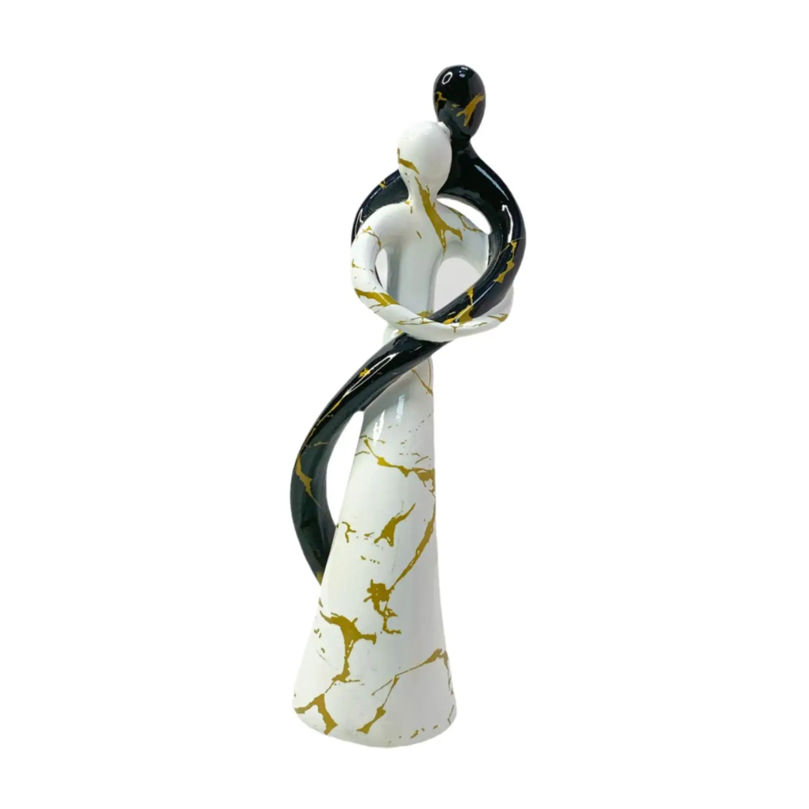 

Hugging Couple Statue Valentine’s Day Gift for Fireplace Anniversary Cabinet Black White