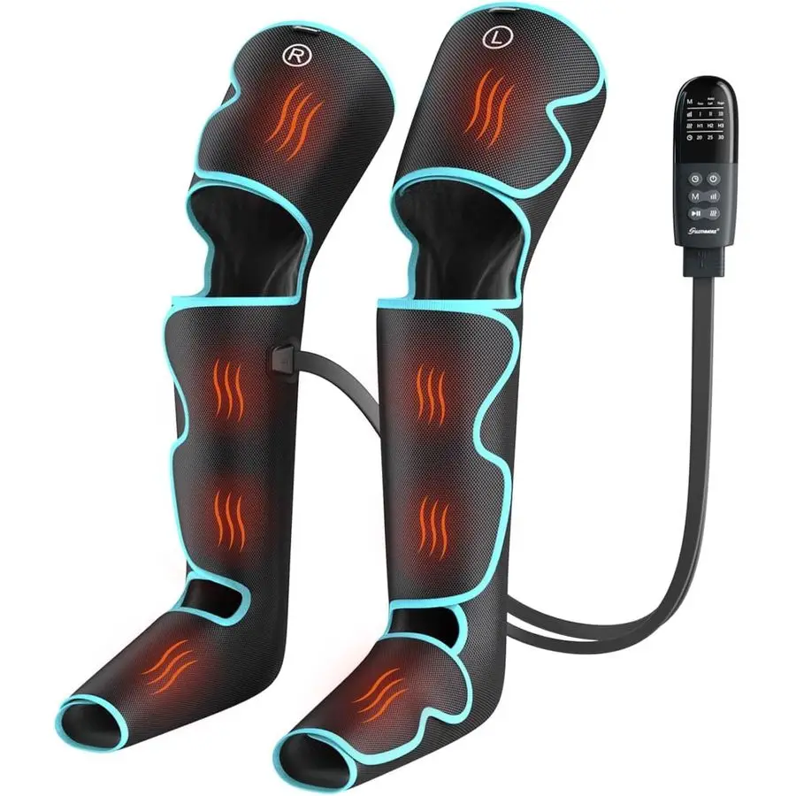

Leg Massager with Heat and Air Compression, Foot Calf amp Thigh Massage for Circulation and Pain Relief, Sequential Compression