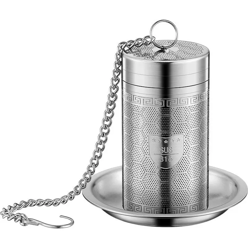Tee-Infuser aus Edelstahl 316 mit ultrafeiner Netzverlängerungskette für das Aufgießen von losen Teeblättern zu Hause, im Büro oder auf Reisen. – Detail 7