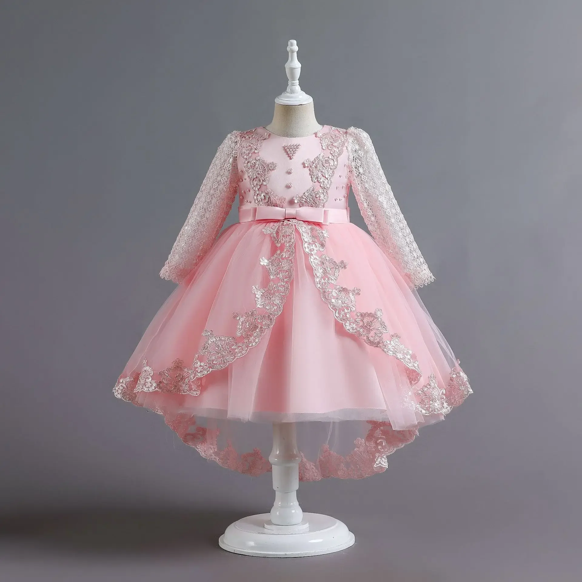 Formal Teenager Kids Evening Dress For Girls Trailing Children Costume Wedding Prom Gowns Princess Dresses 6 8 10 12 Years