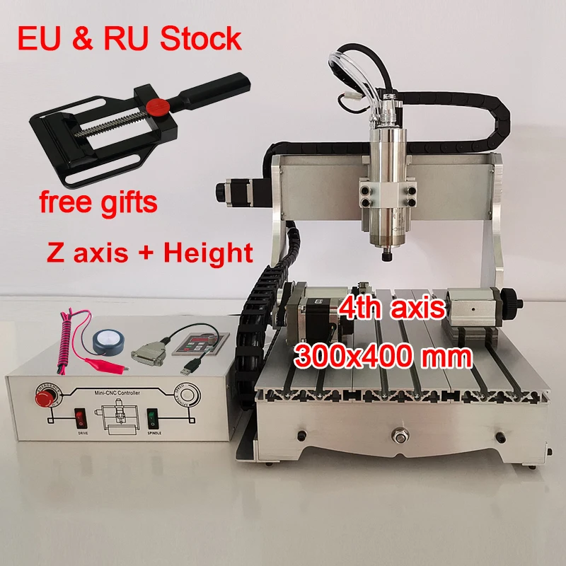 

DIY 3040 CNC Router Metal 3-4 Axis USB PCB Wood Engraving Milling Machine 0.8KW 1.5KW 2.2KW Optional Watertank for Metal Lathe