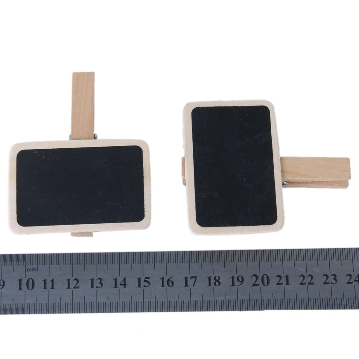

10pcs Mini Rectangular Wooden Blackboard 6X4Cm Black Wood Clip Peg For Notes Photos Papers Decor Use Organizer