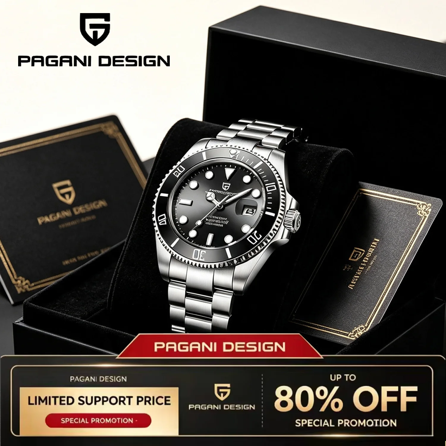 PAGANI DESIGN 2026 Nouvelles montres automatiques PD-1639 pour hommes, montres de sport mécaniques pour hommes, mouvement MIYOTA, lunette en céramique