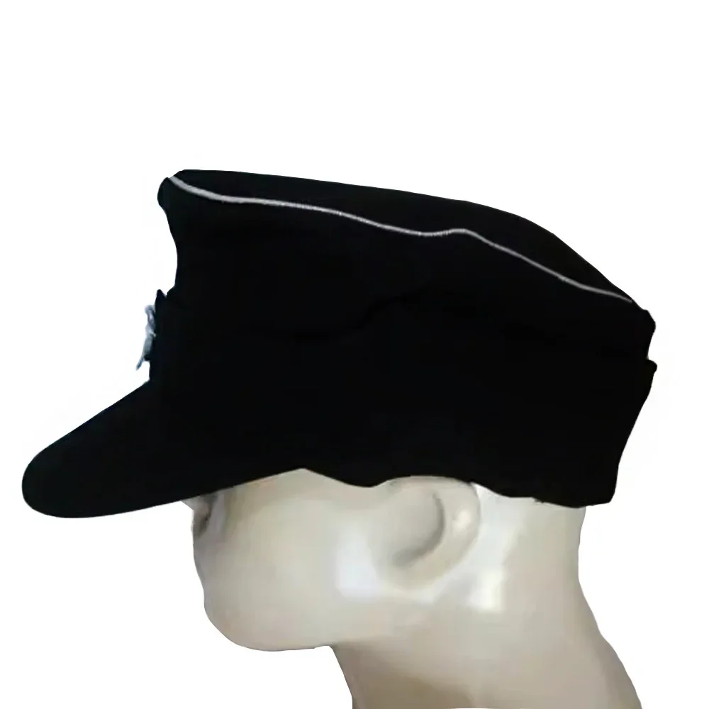 WW2 Soldier Hat Winter Mountain Woolen Black Live Hat Eaves Can Be Pulled Down Tactical Training Cap WW2