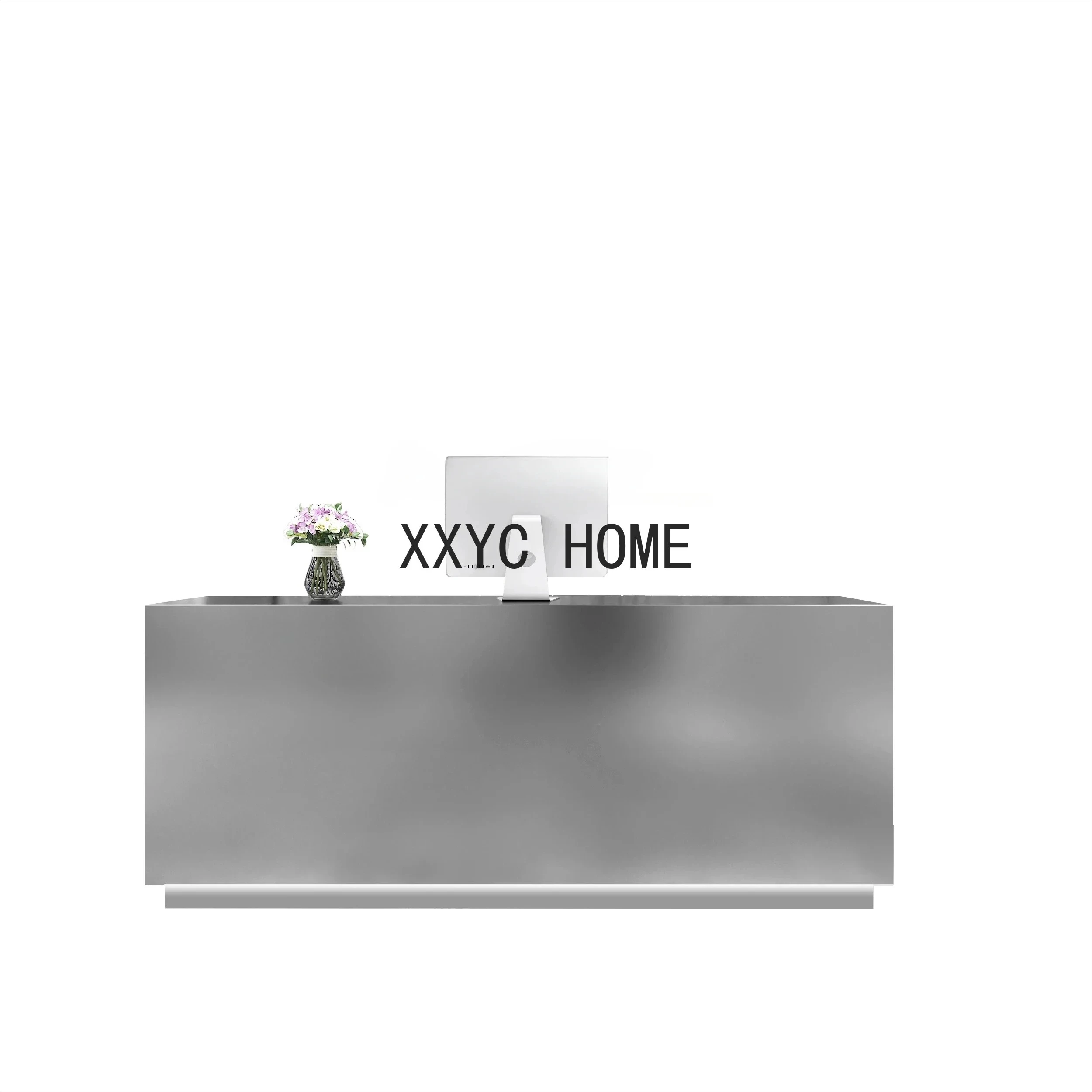 

Stainless Steel Bar Clothing Store Barber Shop Cabinet Simple Modern Beauty Reception Desk
