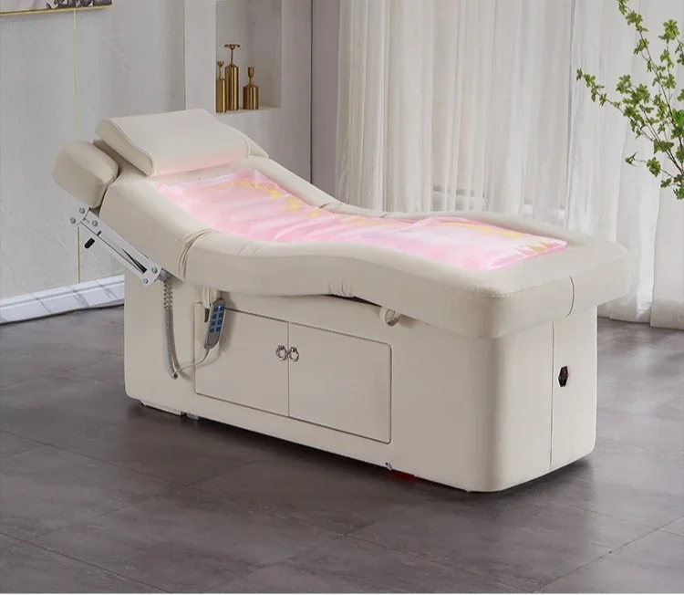 

Спа-кровать, многофункциональная электрическая косметическая кровать, косметическая латексная массажная кровать с лифтом