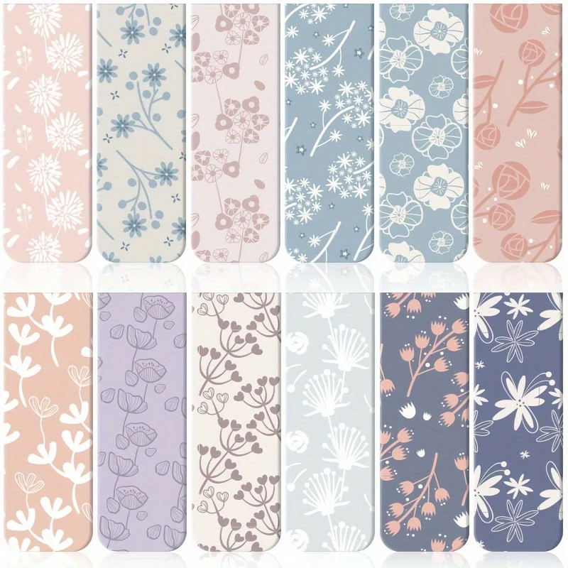 Marque-pages magnétiques en forme de fleur, 12 pièces, aimants assortis pour livres, marqueurs de page, pour étudiants et enseignants