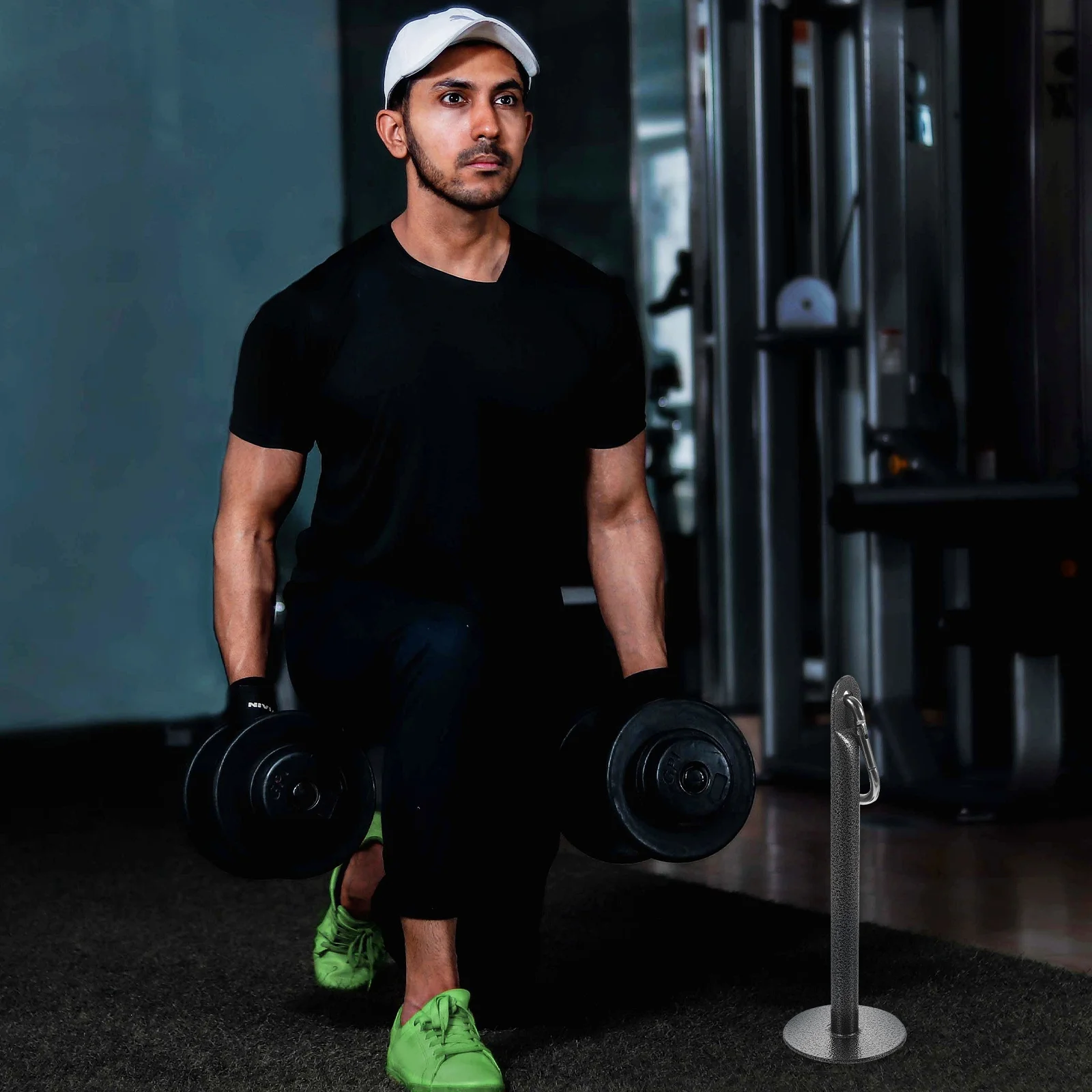 Cable Barbell Weight Fitness Equipment Grip Strength Trainer Black Pulley Accessories