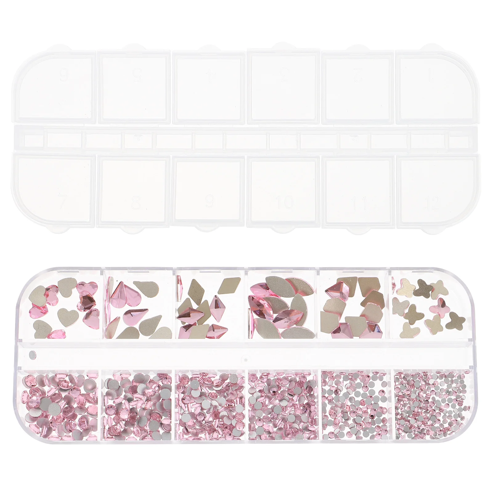

Extra Shaped Nail Diamond Rhinestones Pink Drill Material DIY Crafts Jewelry Supplies Lightweight Portable Manicure Decor