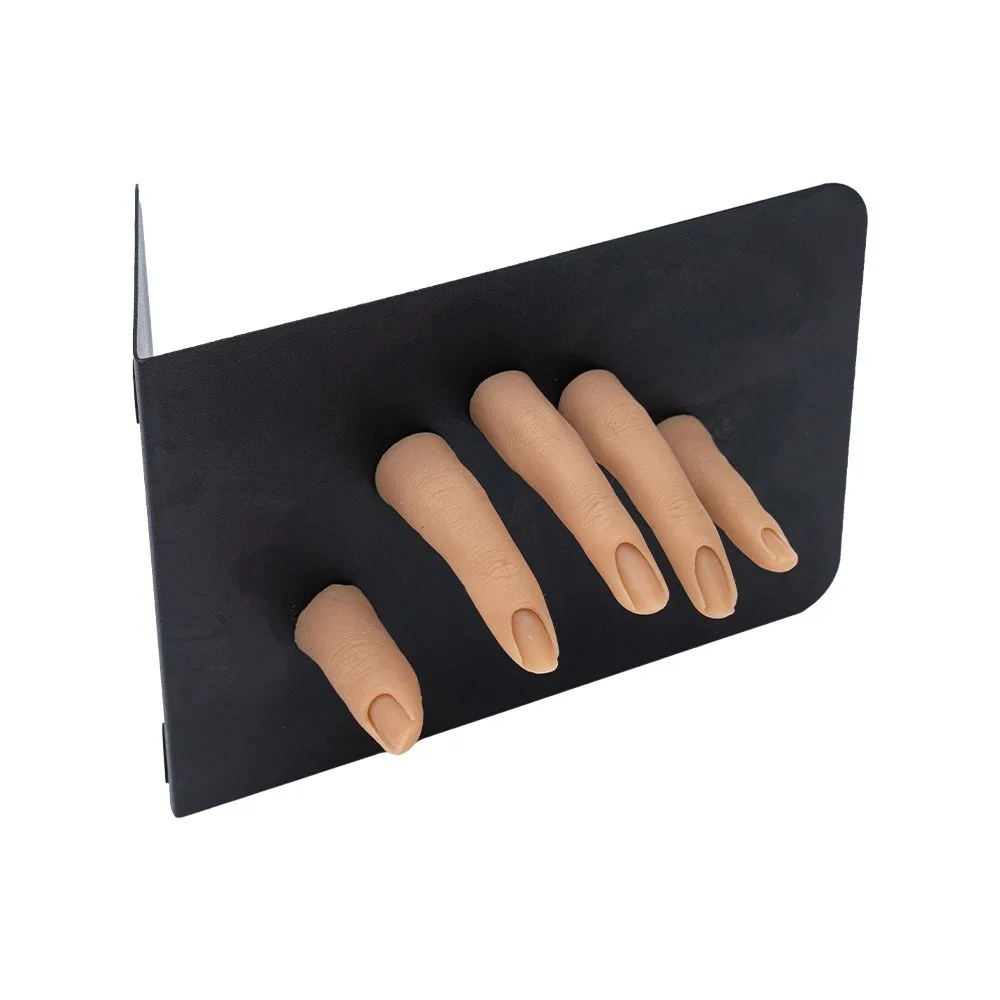 Bendable Silicone Practice Finger Cover, Manicure Prosthetic Hand Model Finger Support Console