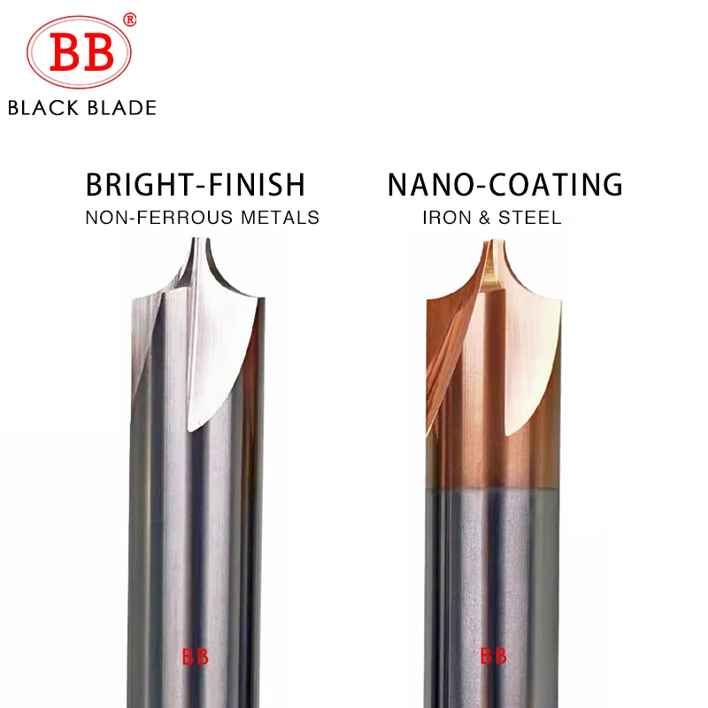 BB Carbide Radius Corner Rounding Cutter End Mill CNC Tool inner R1 R2 R3 Chamfering Outside Radii Quarter Circle Router Bit