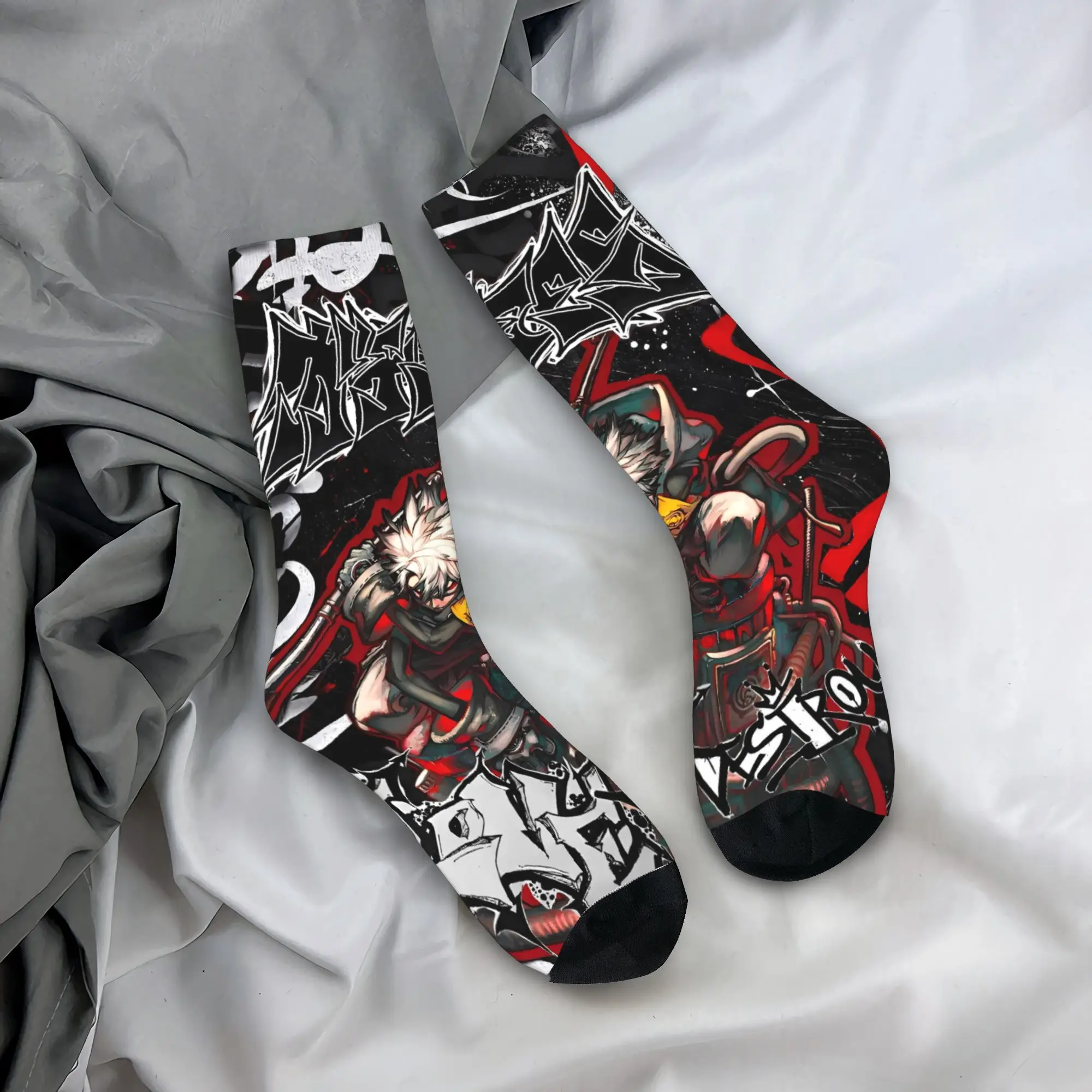 

Gachiakuta Manga Rudo Zanka Riyo Enjin, чулки для взрослых и мужчин, дышащие готические носки, осенние уличные нескользящие носки, подарок