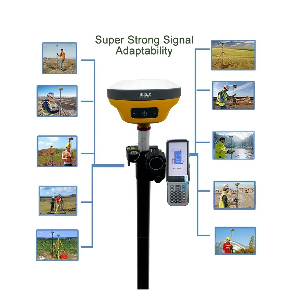 Hi-Target V200 IMU GNSS RTK GPS، التخطيط المرئي يمكن تحميل خرائط Google، ويمكن اختيار لغة رمز التسجيل الدائم