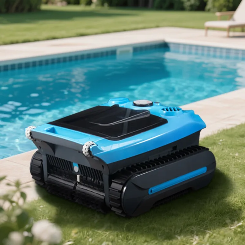 Cordless Robot Vacuum Cleaner for Pool Self-Docking for Above/In-Ground Flat Pools the Pool Cleaner for 500㎡