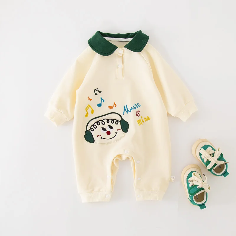 

Cute Cartoon Baby Rer Long Sve Casual Outfit for Boys Newborn Month High Waist Long Pants Comfortable Breathable Clothes