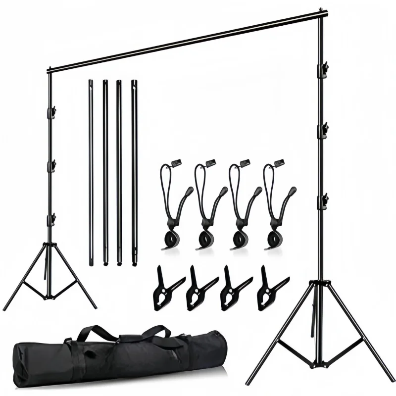 Adjustable Backdrop Stand for Parties and Photography Sessions Portable Step and Repeat Backdrop for Photoshoot with Carrying Ba