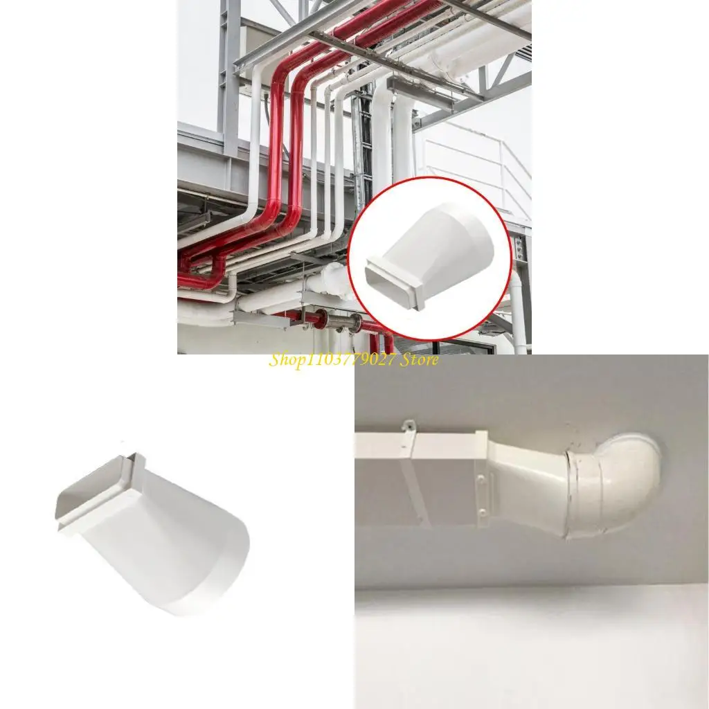 

C4DF Плоские пластиковые адаптеры Ducting для круглого вентиляционного конвертера протоков легко в использовании