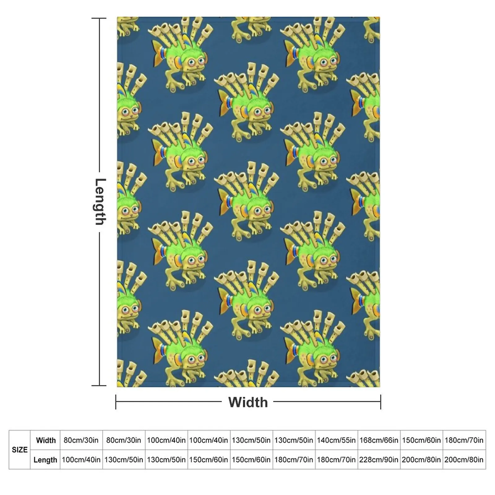 My Singing Monsters character Reedling Throw Blanket Thermals For Travel Winter beds bed plaid Soft Blankets