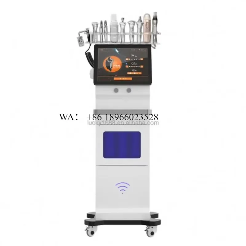 WMWMNU Hydro Oxygen Facial Deep Cleaning Remove Wrinkle Shrink Pores Lift Firming Microdermabrasion Device