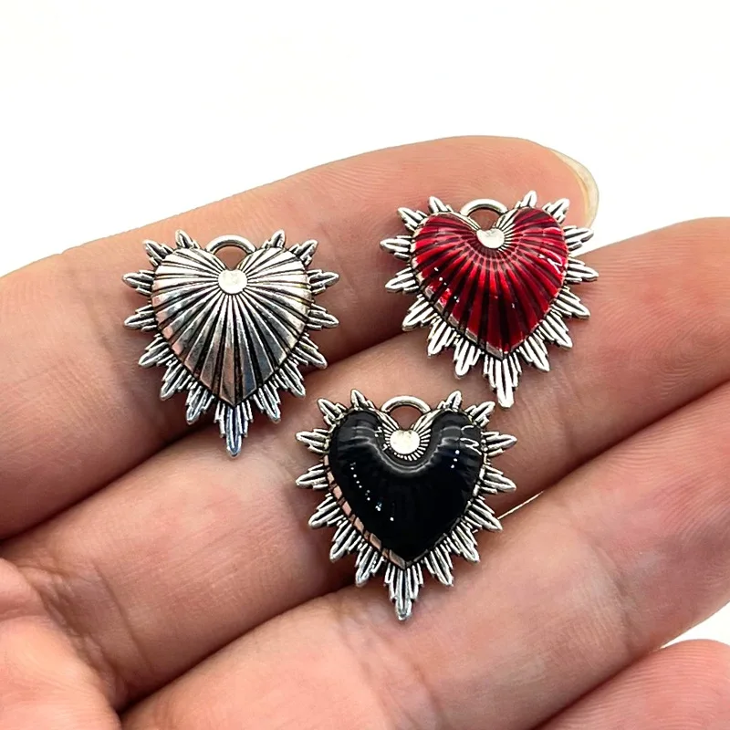 Minimalist Heart-Shaped Hollow Heart Alloy Pendant Necklace And Earrings Set DIY Handmade Ins Style Jewelry Versatile Accessory