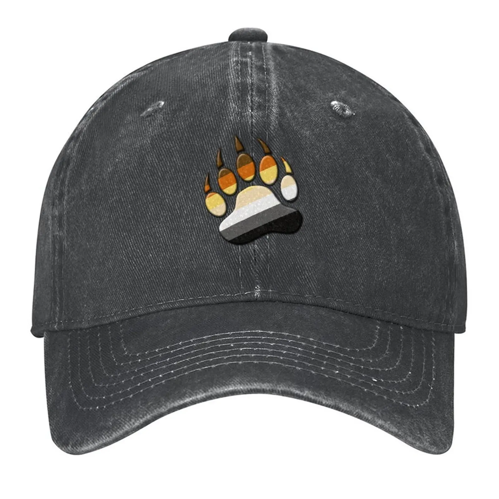 

Gay Bear Pride Flag Colored Paw Symbol Baseball Cap birthday Golf Cap Beach Outing Hat Beach Elegant Women's Hats Men's