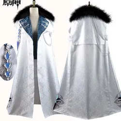 Fatui Harbinger Cosplay Costume Arlecchino Cloak Columbina Cloak SR Anime Halloween Fatui Harbinger Outfits Columbina Coat