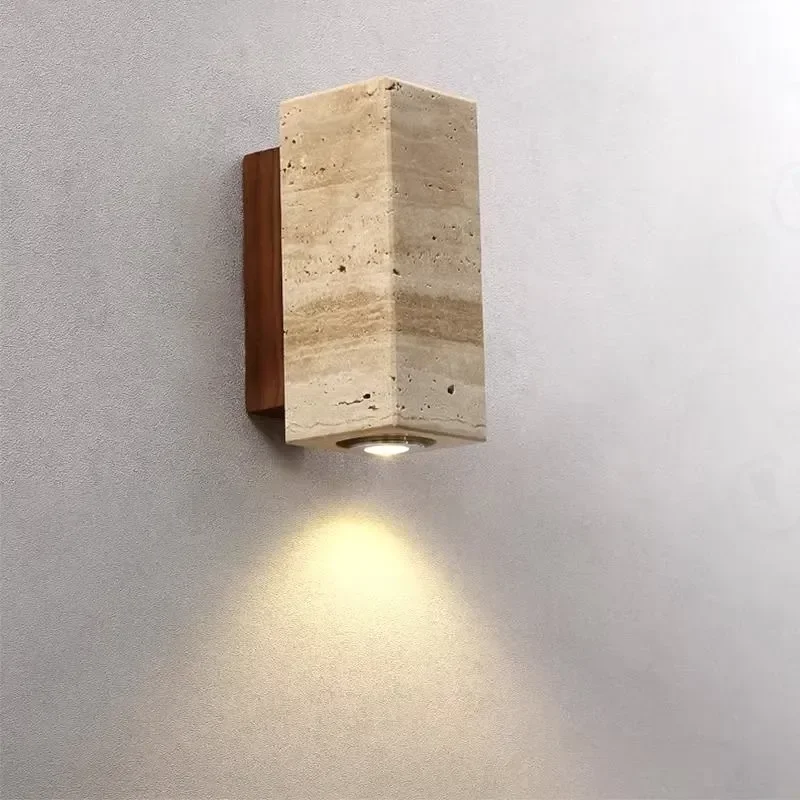 Japanese Wabi Sabi Style Wall Lamp Waterproof Outdoor Indoor Lighting for Bedroom Bedside Balcony Courtyard Medieval Decor