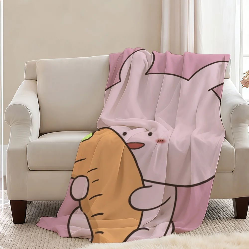 Blanket Throw Super Cartoon Cosy Cute Plush Living Room Sofa Couch A-Asamimichan Childish Birthday Gifts