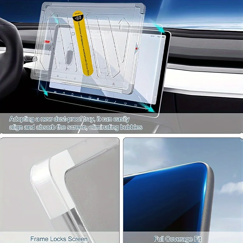 For Tesla model Y YL 2026 Juniper 16 Inch Tempered Glass Screen Protector HD Center Control Film Installation tool image 3