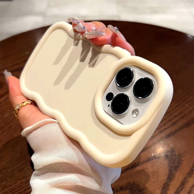 

Pop Luxury Wavy Pattern Candy Phone Case For IPhone 11 12 13 14 15 16 Pro Max X Xs XR Max Plus Soft Silicone Cases Cover