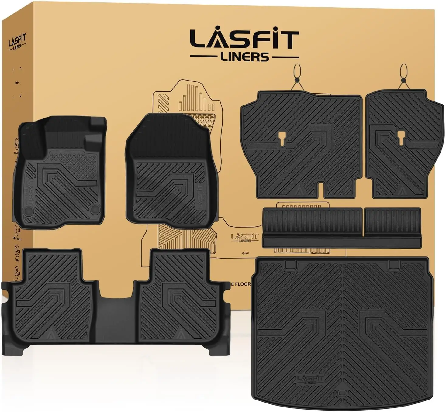 

Индивидуальные всепогодные коврики из TPE для Honda CR-V 2023-2026 с ковриком в багажник