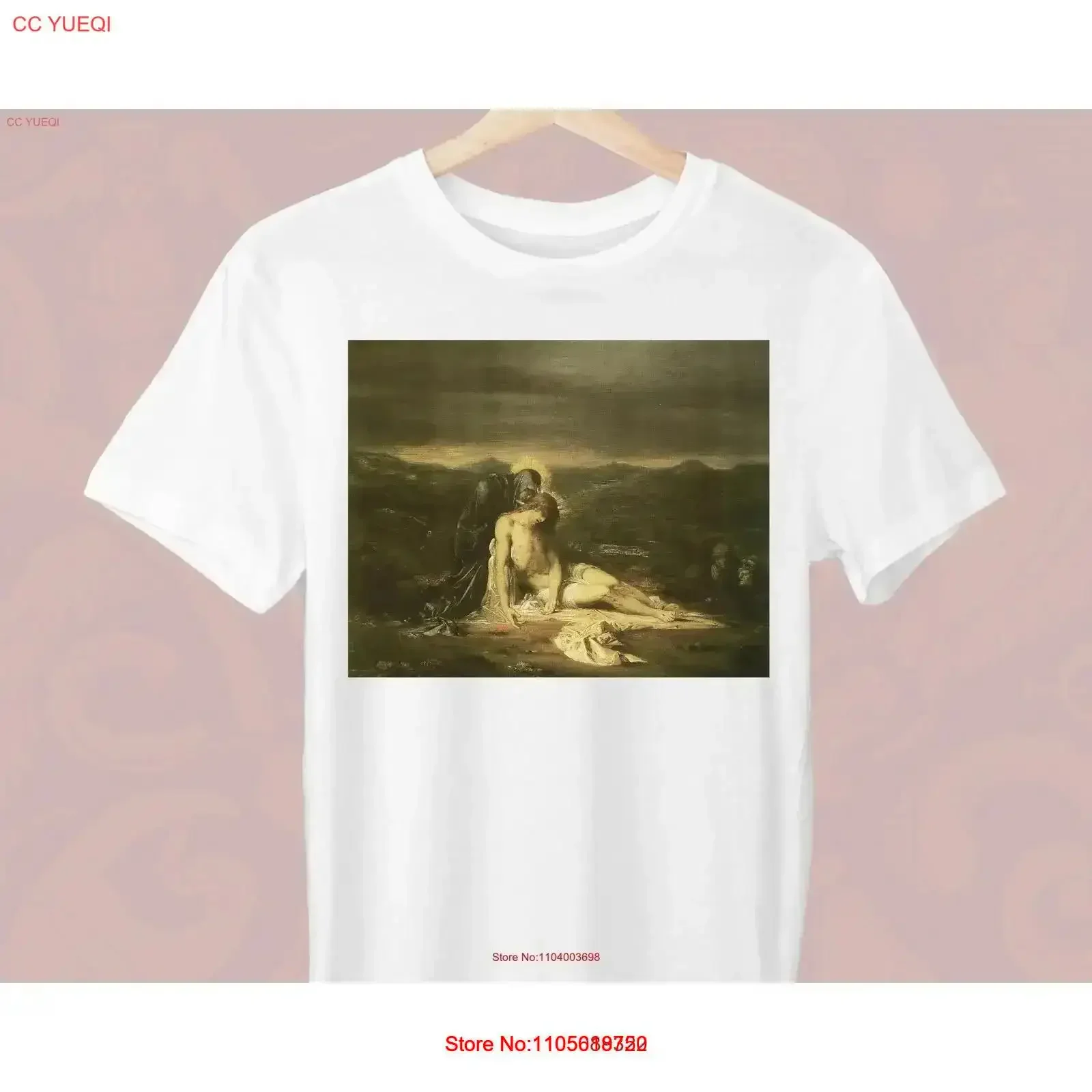 Compassion Pieta Gustave Moreau Painting T Shirt Greek Mythology for a Stylish vintage Washed Versatile streetwear Soft fashion