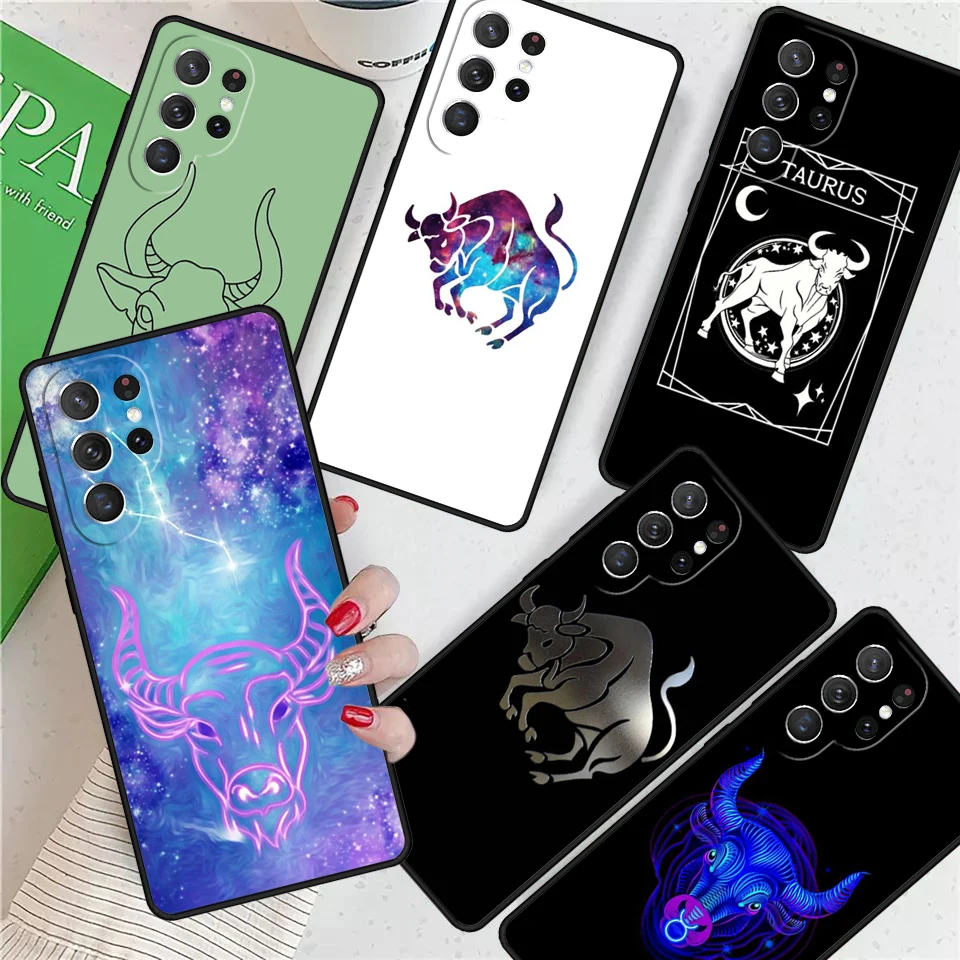 Taurus bull For Samsung Galaxy S24 Ultra S21 S22 S8 S9 S10 5G Note 10 20 Plus FE S23 Phone case Cover Coque