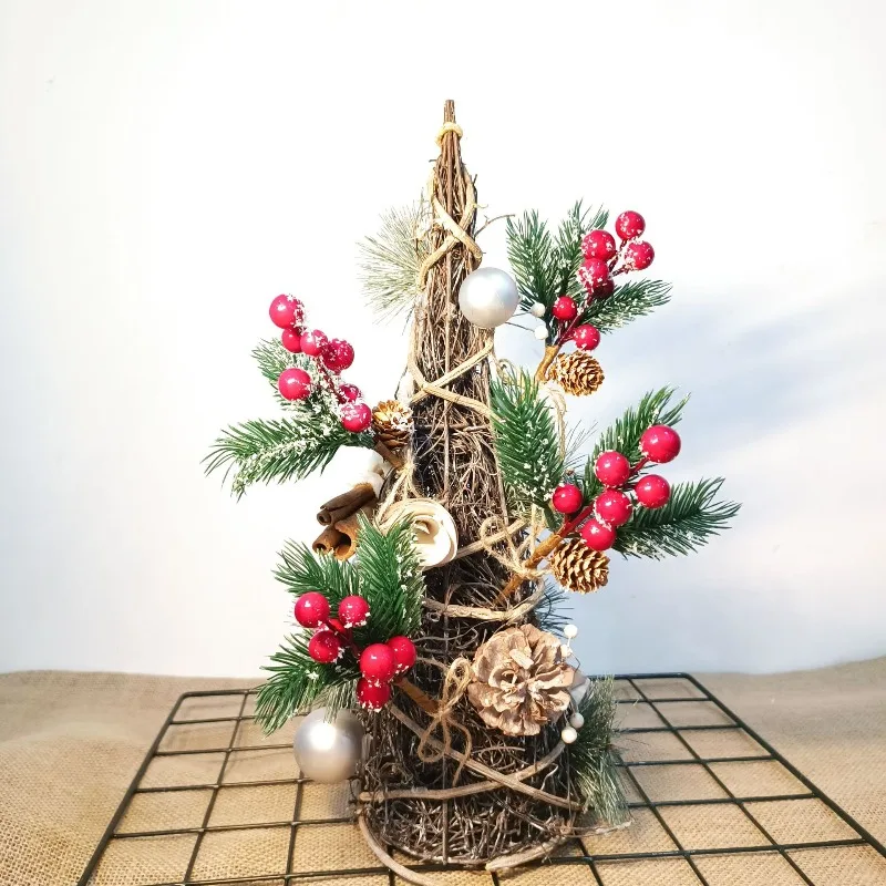 

Christmas Decorations Festive&Party Supplies 10pcs Christmas Artificial Pine Branch Berry Flower Bouquet Pick Xmas Decor