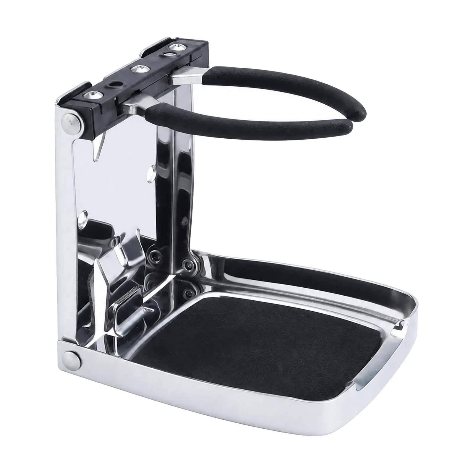 Space Saving Retractable Cup Holder Stainless Steel Fold Up Drink Mount for Yacht Boat