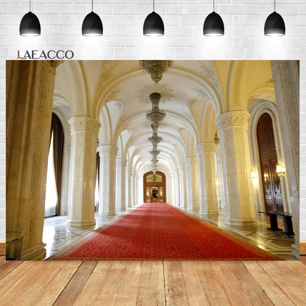 Laeacco Vintage Palace Pillars Corridor Scenic Photography Backdrops Vinyl Backdrop Custom Backgrounds Props For Photo Studio