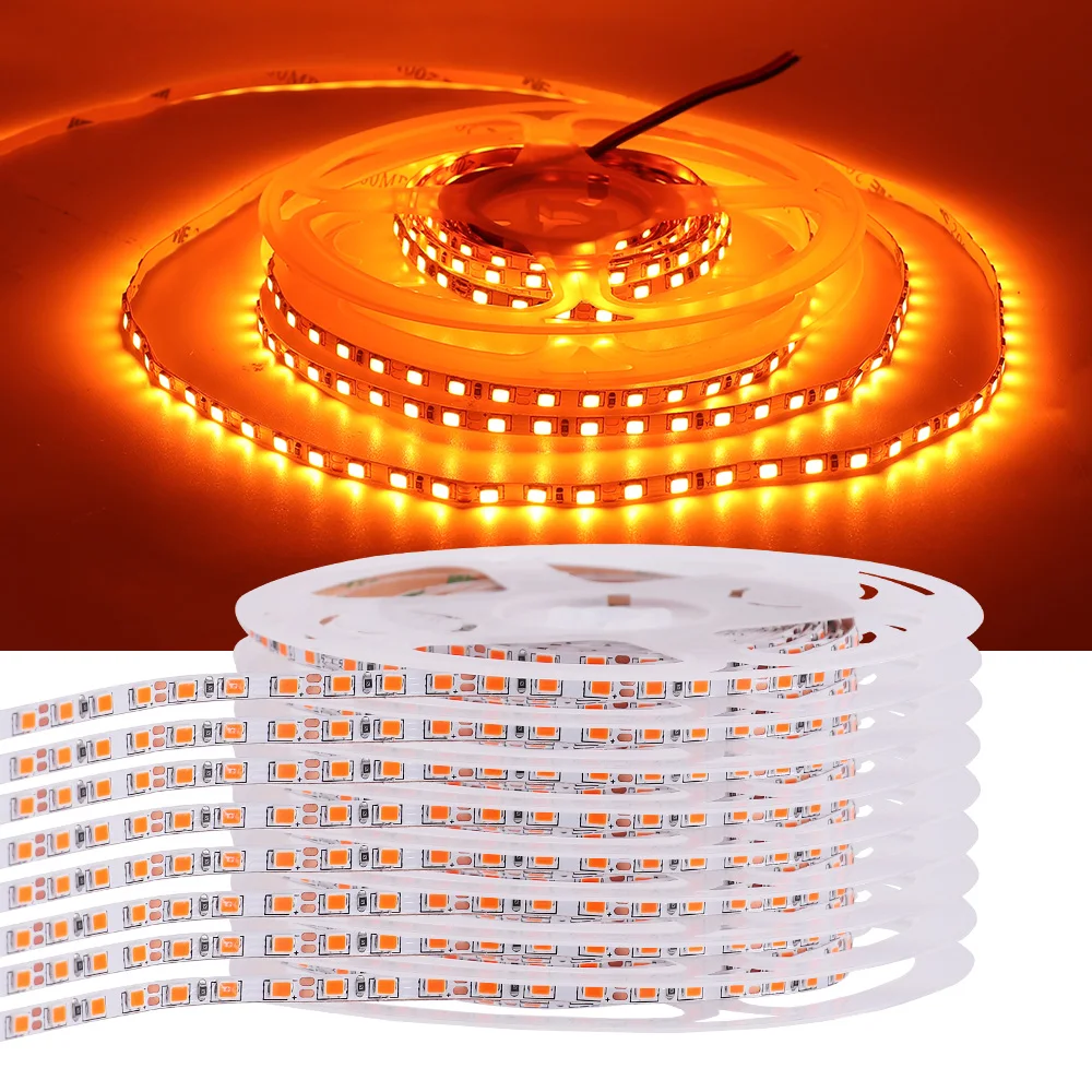 4MM LED Strip 5m 12V 2835 120Leds/m Flexible LED Tape Ribbon White/Warm White/Natural White/Orange LED Lights Room Decor