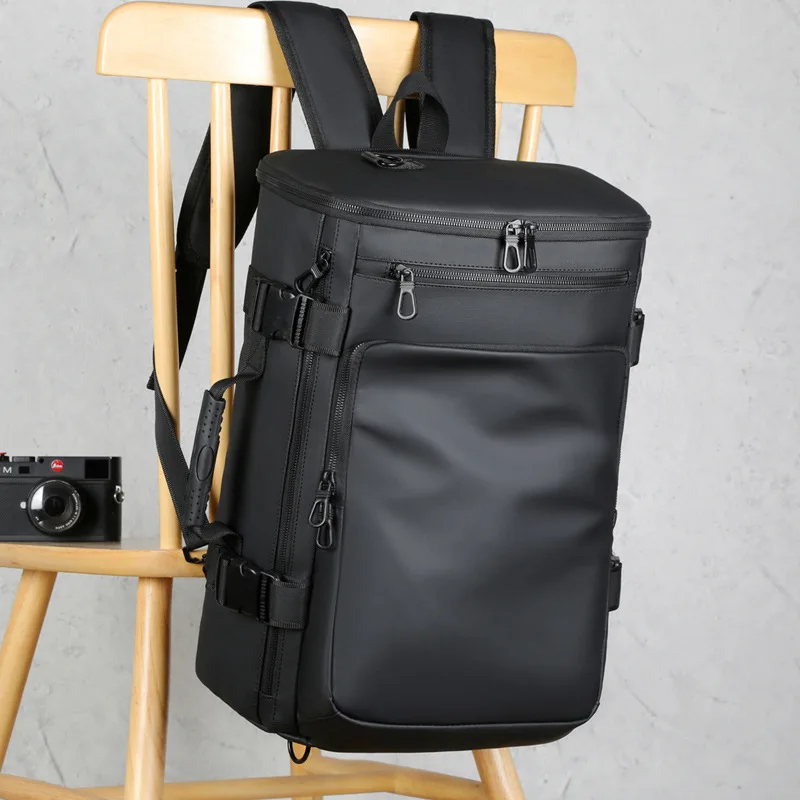 

20L 35L Large Travel Backpack Men Separate Shoe Compartment Business Bag Outdoor Sports Waterproof Man Black Storage Backpacks
