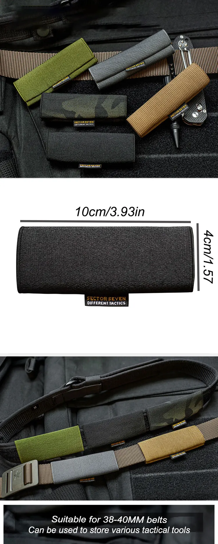 Gürtelhülle Elastische Schlaufe EDC Gürtelorganizer Verdeckter Werkzeughalter Taschenlampenhalter Taktisches Jagdzubehör – Detail 1