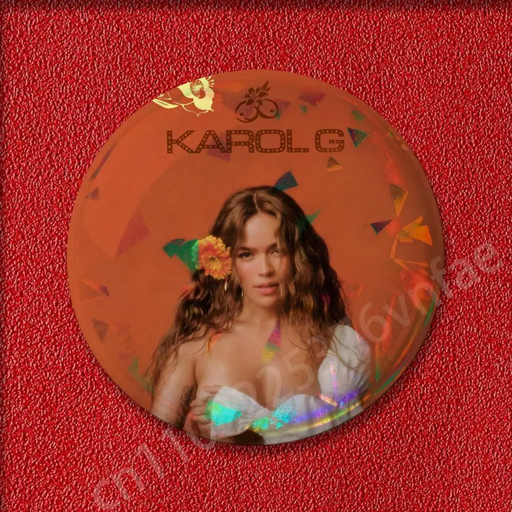 K-Karol G Tropicoqueta شارات شارة 25 مللي متر 32 مللي متر 44 مللي متر 58 مللي متر 75 مللي متر دبوس مستدير بروش الزينة تذكارية تأثيري هدية #6