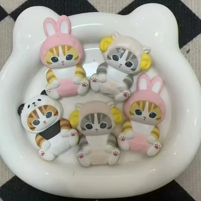 Mofusand عمل الشكل مجموعة دمية لطيف بولي كلوريد الفينيل نموذج صندوق أعمى المغناطيسي الثلاجة ملصق الديكور الحرف اللعب هدايا عيد الميلاد