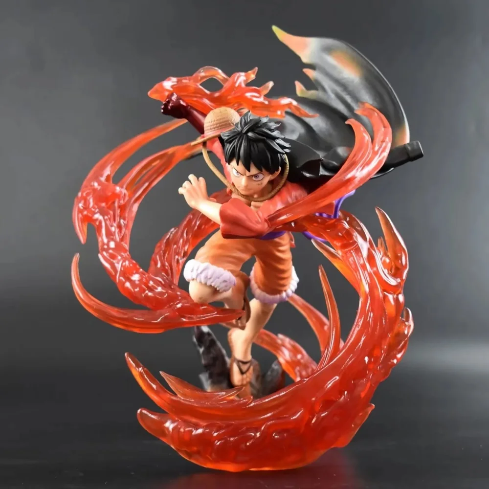Anime One Piece Monkey·D·Luffy GK Sun God Nikka Onigashima Sakura PVC Action Figure Collectible Model Doll Toy 30CM