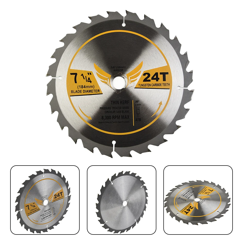 7-1/4-Inch 24T Frame Carbide Dunne Kerf Cirkelzaagbladsnijder Houtbewerking Robuust Hoge Kwaliteitsborging En Gemakkelijk Te Gebruiken