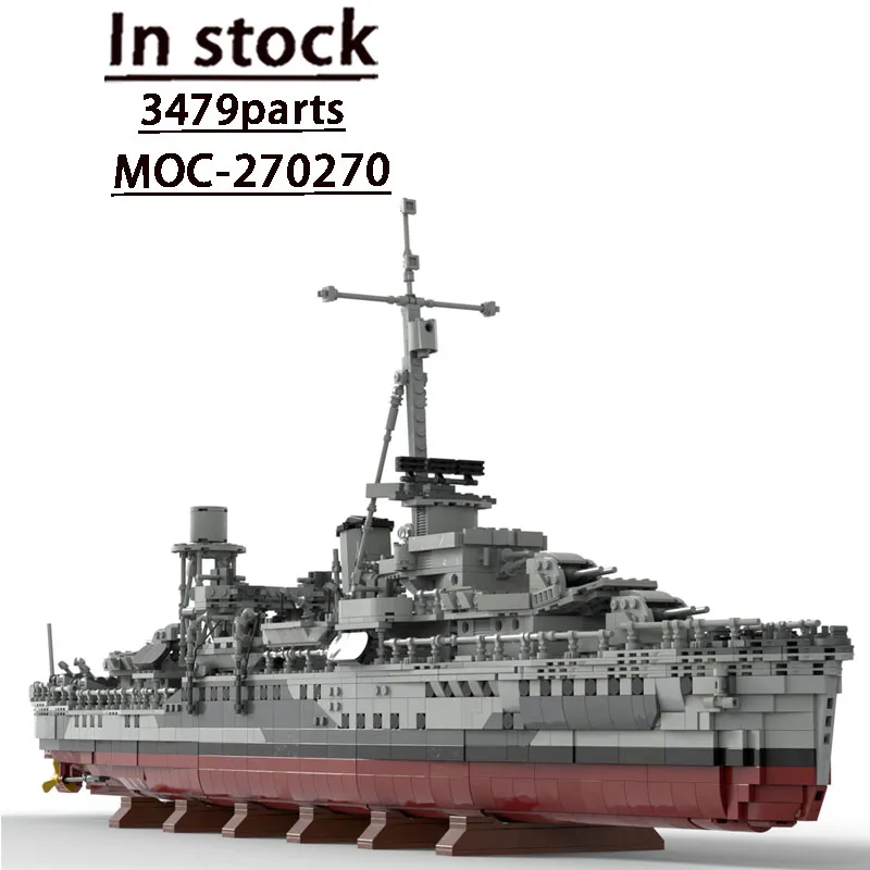 City MOC-270270 Ocean Navigation Large Patrol Ship Building Block Model, 3479 Parts, Adult Birthday and Christmas Toy Gift