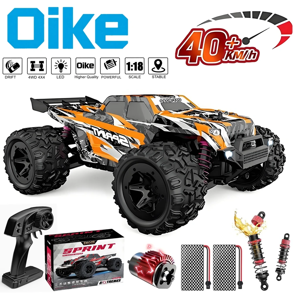 Oike 4WD Off Road 4X4 Remote Control Truck Waterproof RC Car 40KM/H High Speed Drift Racing Vehicle Monster Gift for Kid Adult