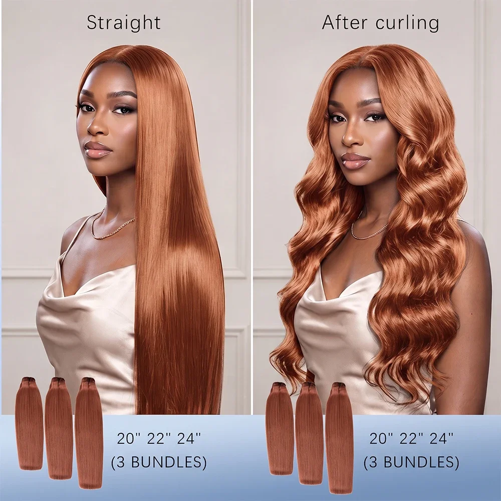 2 3 4 Pcs 30# Auburn Brown Bone Straight Bundles 100% Human Hair Vietnamese 26 28 Inch Real Remy Weave Silky Raw Hair Colored Unprocessed Double Weft Thick Full Ends Premium Human Hair Bundles Extensions view 5