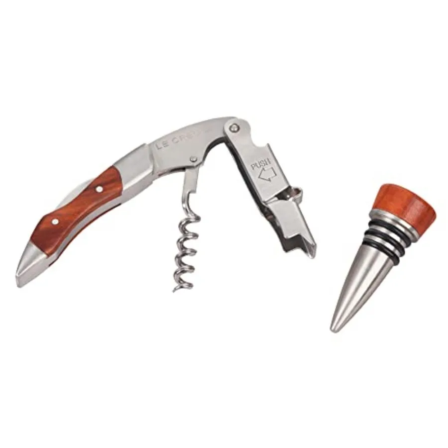

Wooden Waiter's Friend Corkscrew and Stopper Set