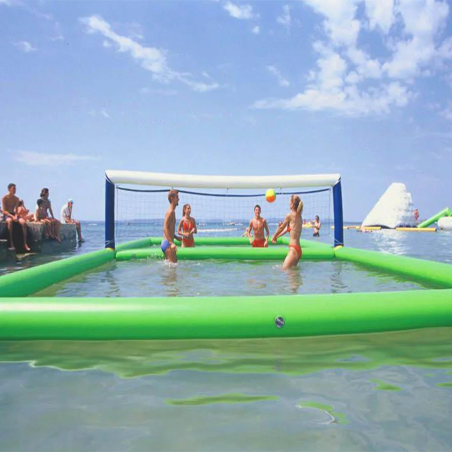 Outdoor Inflatable Volleyball Court PVC Tarpaulin Inflatable Floating Water Equipment  for Sale